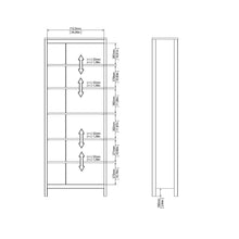 Madrid Tall White Bookcase - White Tree Furniture