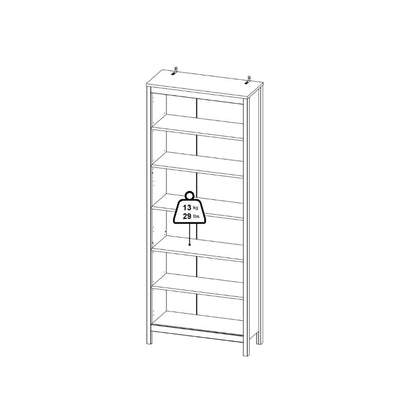 Madrid Tall White Bookcase - White Tree Furniture