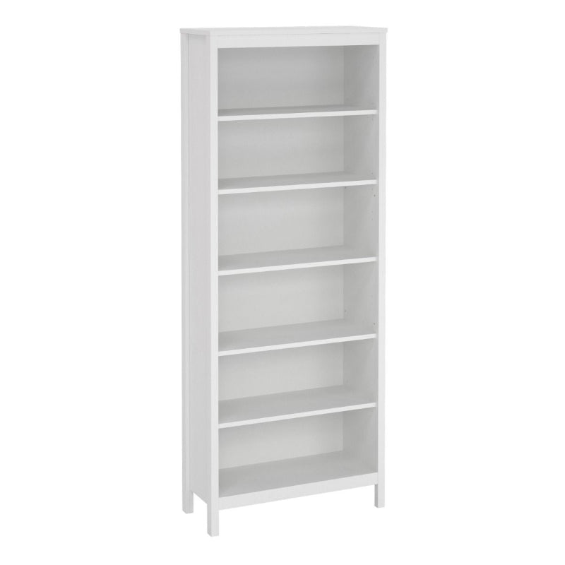 Madrid Tall White Bookcase - White Tree Furniture