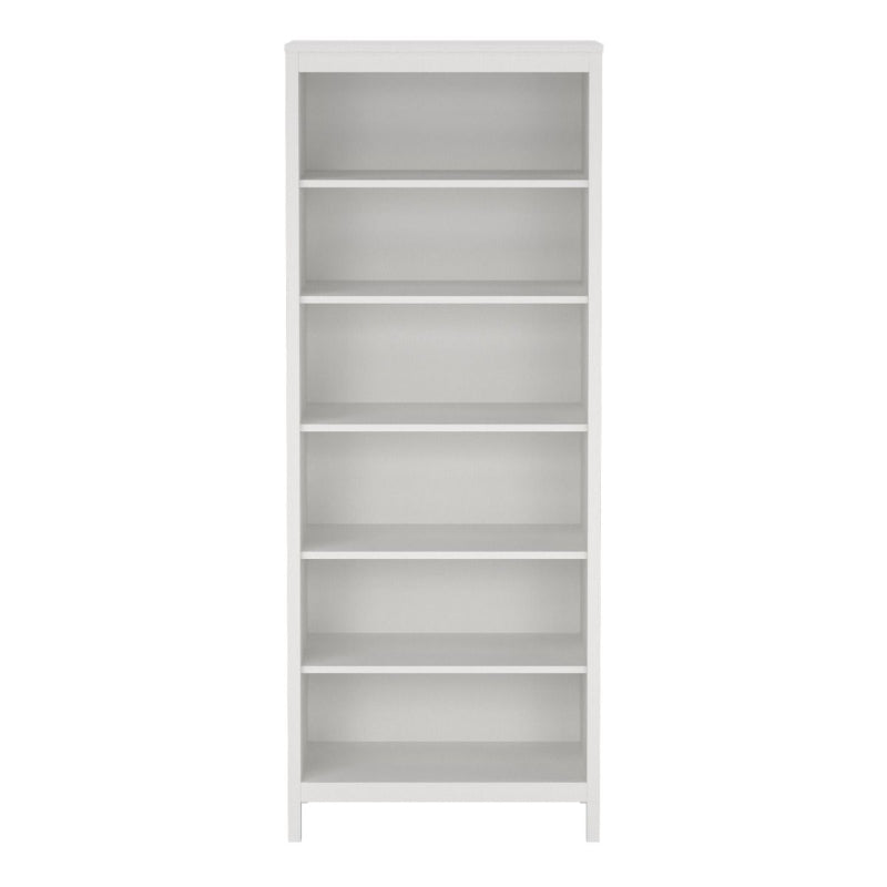 Madrid Tall White Bookcase - White Tree Furniture