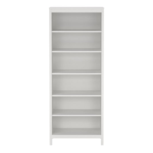 Madrid Tall White Bookcase - White Tree Furniture