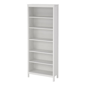 Madrid Tall White Bookcase - White Tree Furniture