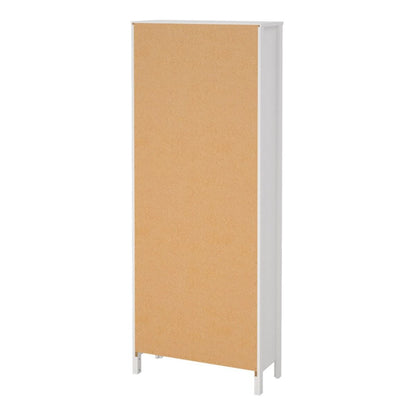 Madrid Tall White Bookcase - White Tree Furniture