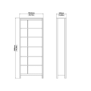 Madrid Tall White Bookcase - White Tree Furniture