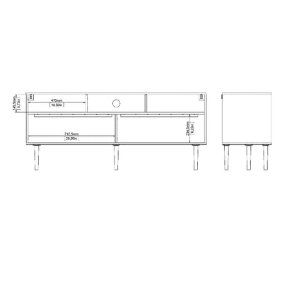 Rome TV Unit 2 Sliding Doors - White Tree Furniture