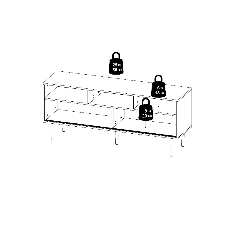 Rome TV Unit 2 Sliding Doors - White Tree Furniture