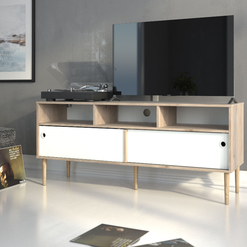 Rome TV Unit 2 Sliding Doors - White Tree Furniture