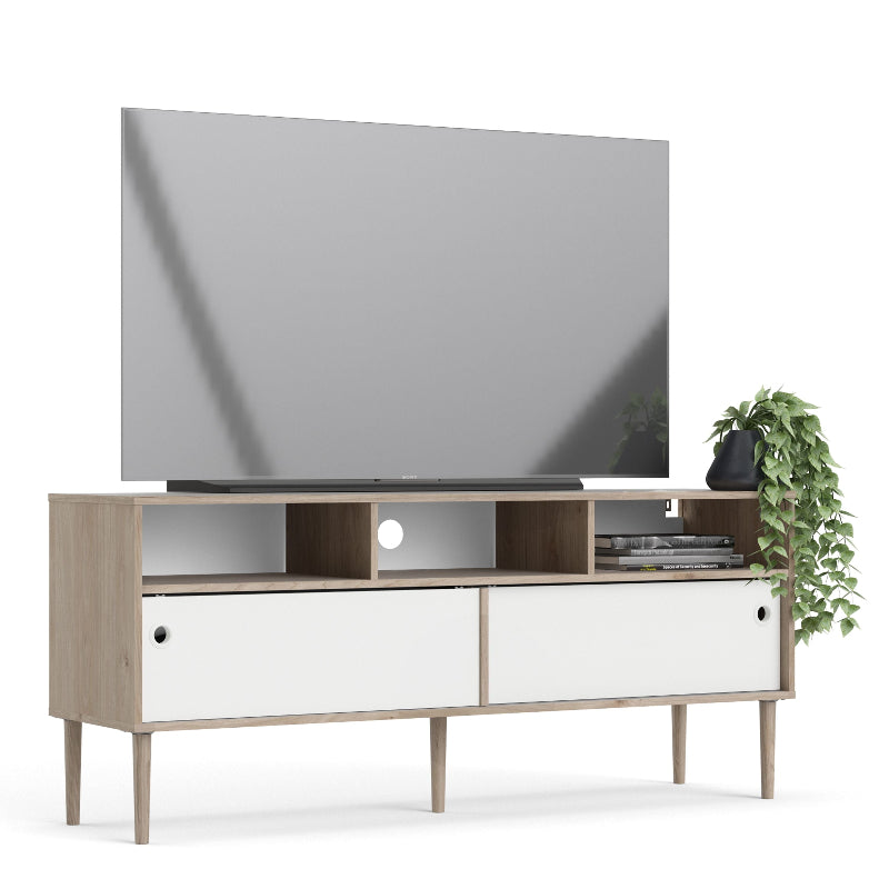 Rome TV Unit 2 Sliding Doors - White Tree Furniture