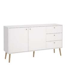 Cumbria White Sideboard w/ Oak Legs - White Tree Furniture