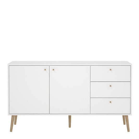 Cumbria White Sideboard w/ Oak Legs - White Tree Furniture