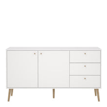 Cumbria White Sideboard w/ Oak Legs - White Tree Furniture