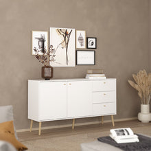 Cumbria White Sideboard w/ Oak Legs - White Tree Furniture