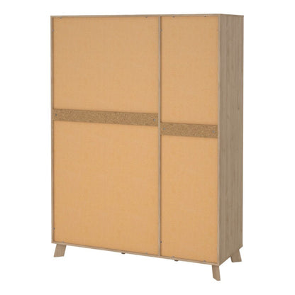 Ikast Wardrobe w/ 3 Doors & 2 Drawers & Mirror - White Tree Furniture