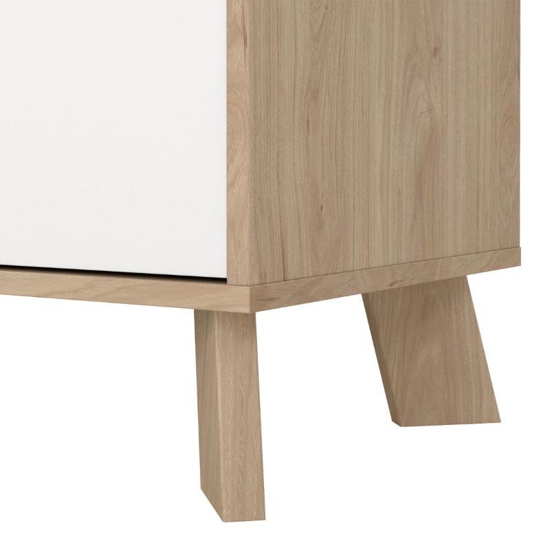 Ikast Sideboard w/ 4 Doors in Jackson Hickory & White - White Tree Furniture