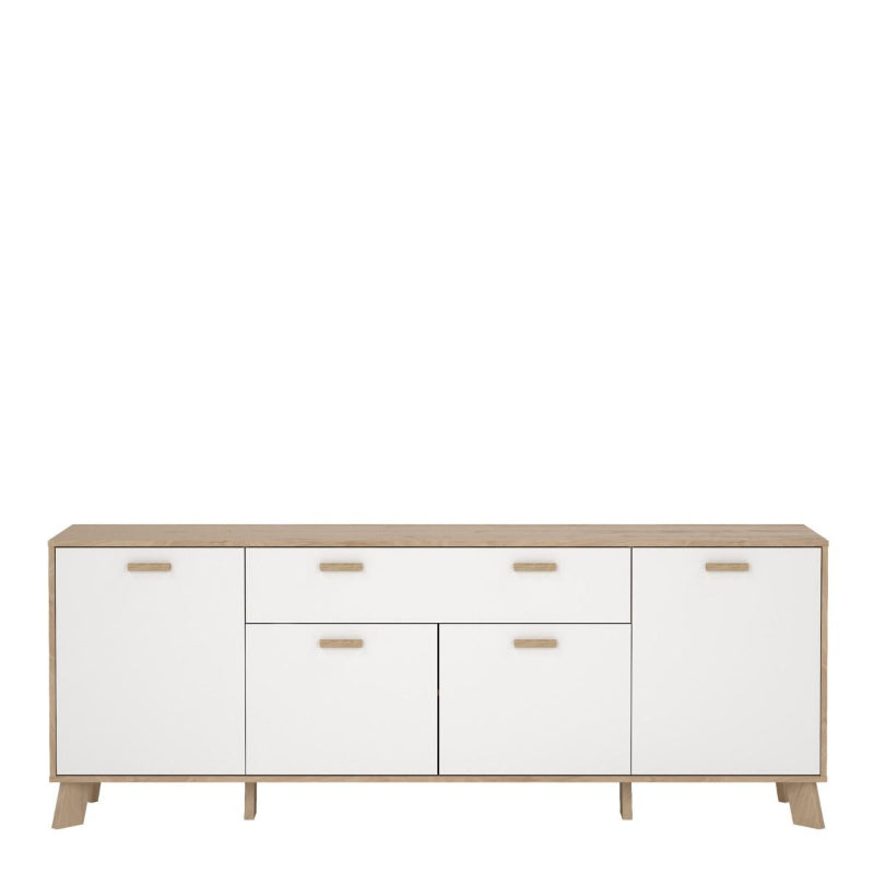 Ikast Sideboard w/ 4 Doors in Jackson Hickory & White - White Tree Furniture