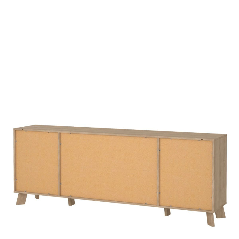 Ikast Sideboard w/ 4 Doors in Jackson Hickory & White - White Tree Furniture