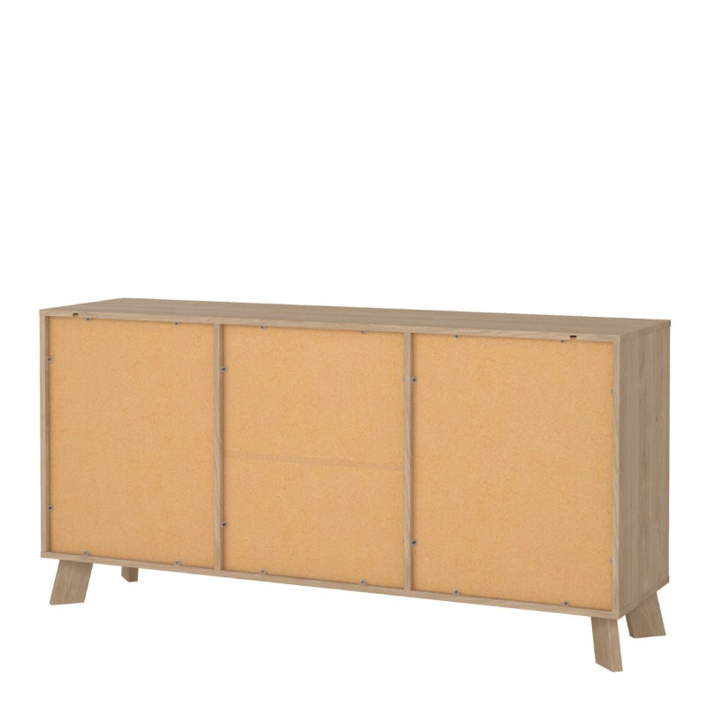 Ikast Sideboard w/ 3 Drawers in Jackson Hickory & White - White Tree Furniture