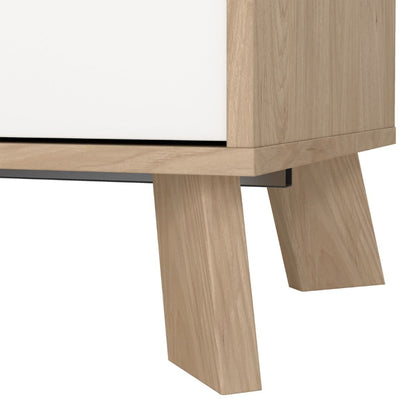 Ikast Sideboard w/ 3 Drawers in Jackson Hickory & White - White Tree Furniture