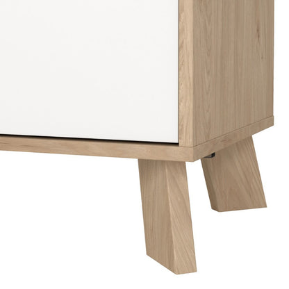 Ikast Sideboard w/ 1 Drawer in Jackson Hickory & White - White Tree Furniture