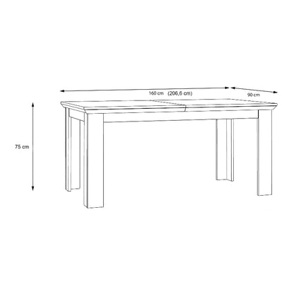 Illopa Extending Dining Table 160-207cm - White Tree Furniture