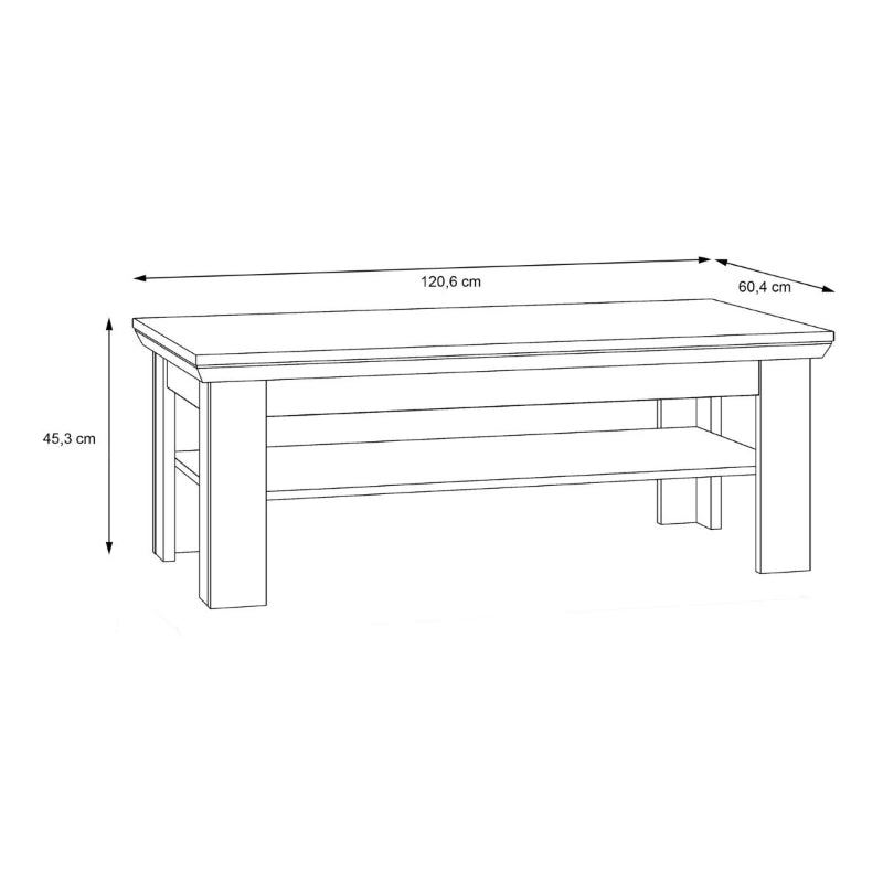 Illopa Coffee Table in Snowy Oak / Oak Nelson - White Tree Furniture