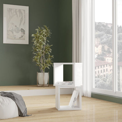 Mauro Singular Storage Unit in High Gloss White - White Tree Furniture