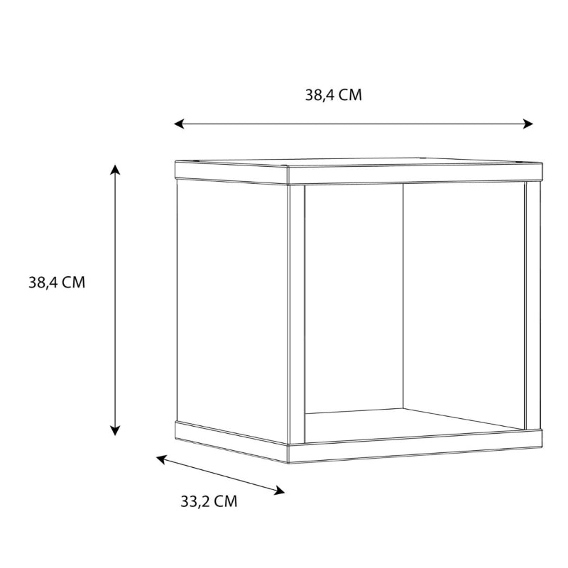 Mauro Singular Storage Unit in High Gloss White - White Tree Furniture