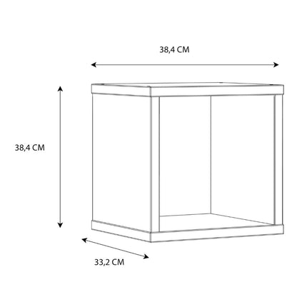 Mauro Singular Storage Unit in High Gloss White - White Tree Furniture