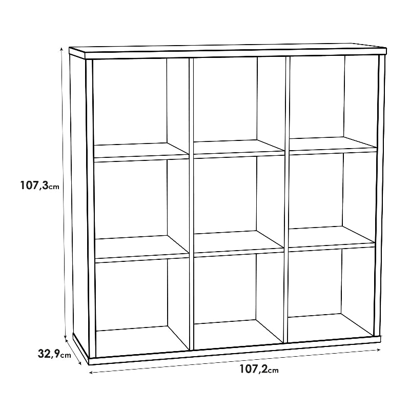 Mauro 3 x 3 Storage Unit in Matt White - White Tree Furniture