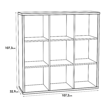 Mauro 3 x 3 Storage Unit in Matt White - White Tree Furniture