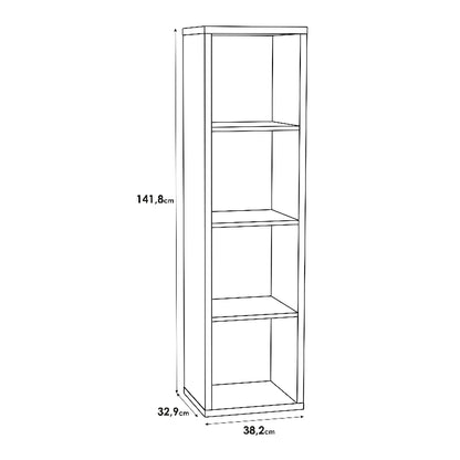 Mauro 3 Shelves Storage Unit in Matt White - White Tree Furniture