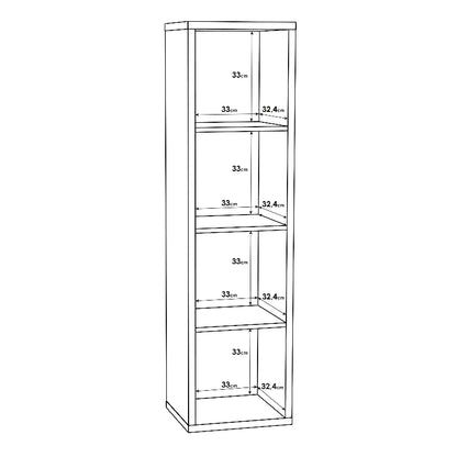 Mauro 3 Shelves Storage Unit in Matt White - White Tree Furniture