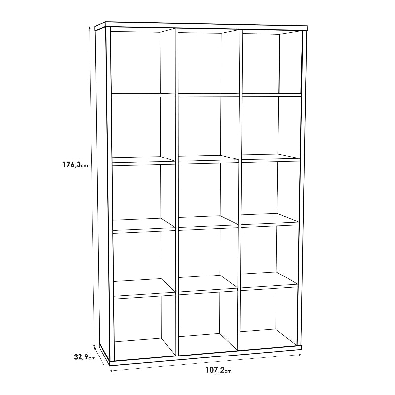 Mauro 3 x 5 Storage Unit in Matt White - White Tree Furniture