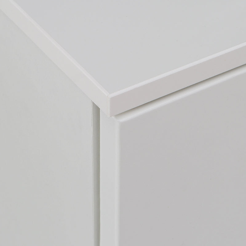 Sienna High Gloss White Bedside Table - White Tree Furniture