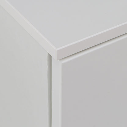 Sienna High Gloss White Bedside Table - White Tree Furniture