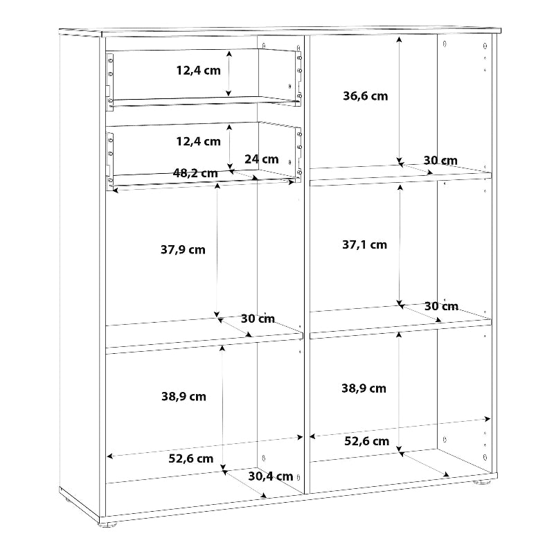 Sienna High Gloss White Chest of Drawers - White Tree Furniture