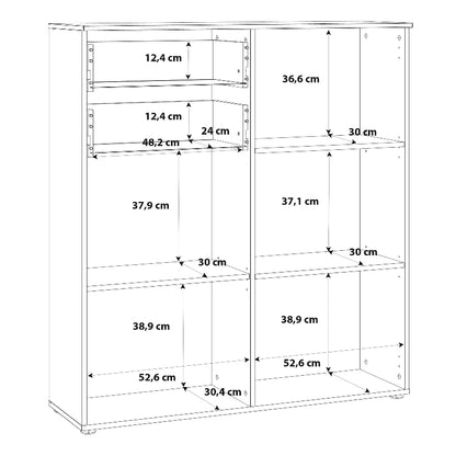 Sienna High Gloss White Chest of Drawers - White Tree Furniture