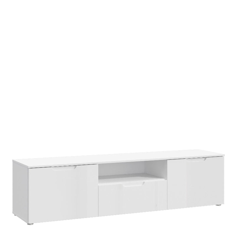 Sienna High Gloss White TV Unit - White Tree Furniture