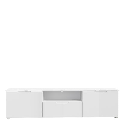 Sienna High Gloss White TV Unit - White Tree Furniture