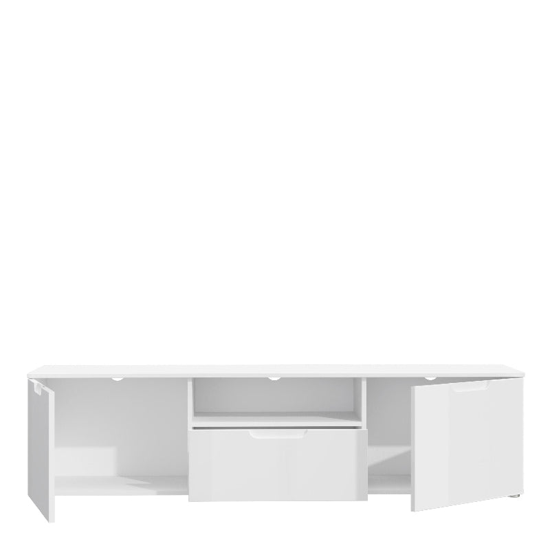 Sienna High Gloss White TV Unit - White Tree Furniture