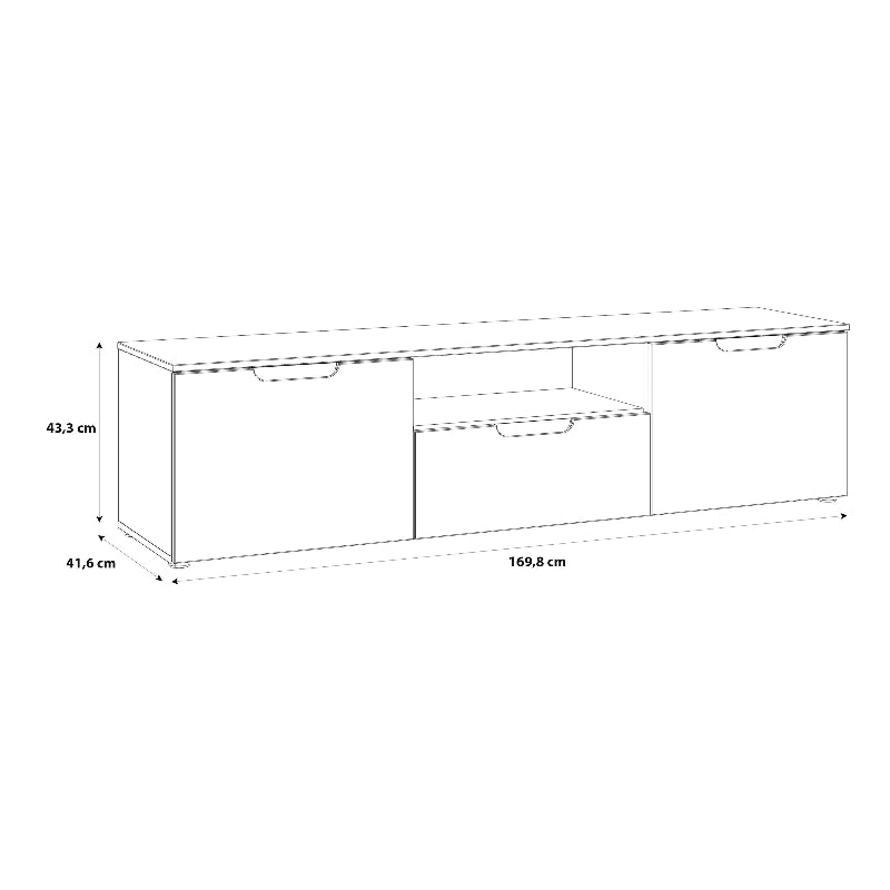 Sienna High Gloss White TV Unit - White Tree Furniture