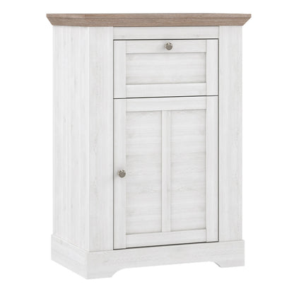 Illopa Storage Cabinet in Snowy Oak / Oak Nelson - White Tree Furniture