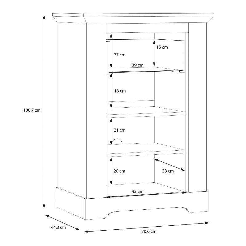 Illopa Storage Cabinet in Snowy Oak / Oak Nelson - White Tree Furniture