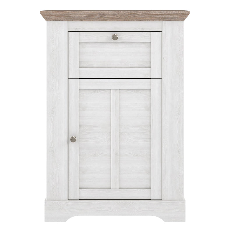 Illopa Storage Cabinet in Snowy Oak / Oak Nelson - White Tree Furniture