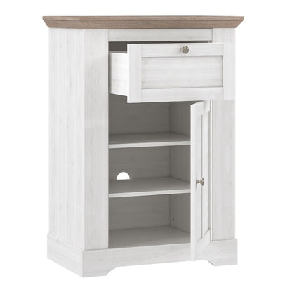 Illopa Storage Cabinet in Snowy Oak / Oak Nelson - White Tree Furniture