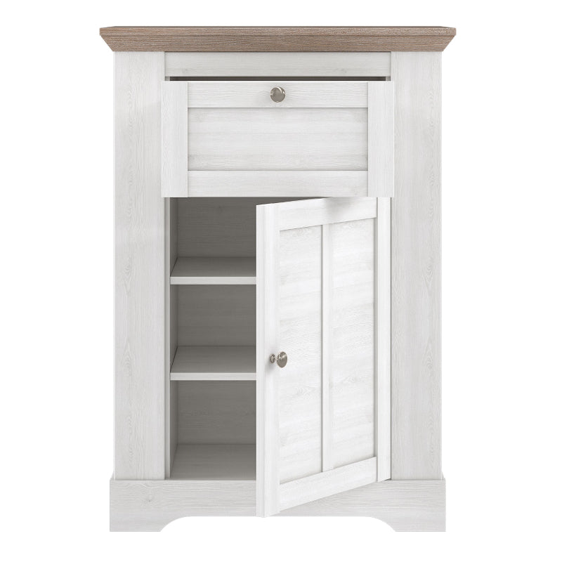 Illopa Storage Cabinet in Snowy Oak / Oak Nelson - White Tree Furniture