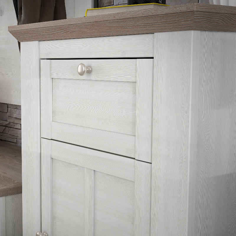 Illopa Storage Cabinet in Snowy Oak / Oak Nelson - White Tree Furniture