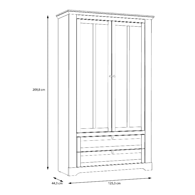 Illoppa Display Cabinet in Snowy Oak / Oak Nelson - White Tree Furniture