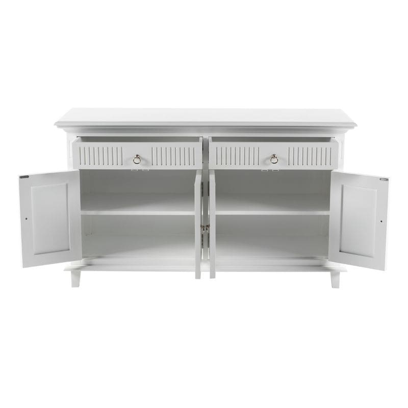 NOVASOLO Skansen Scandinavian White Painted Sideboard with 4 Doors - White Tree Furniture