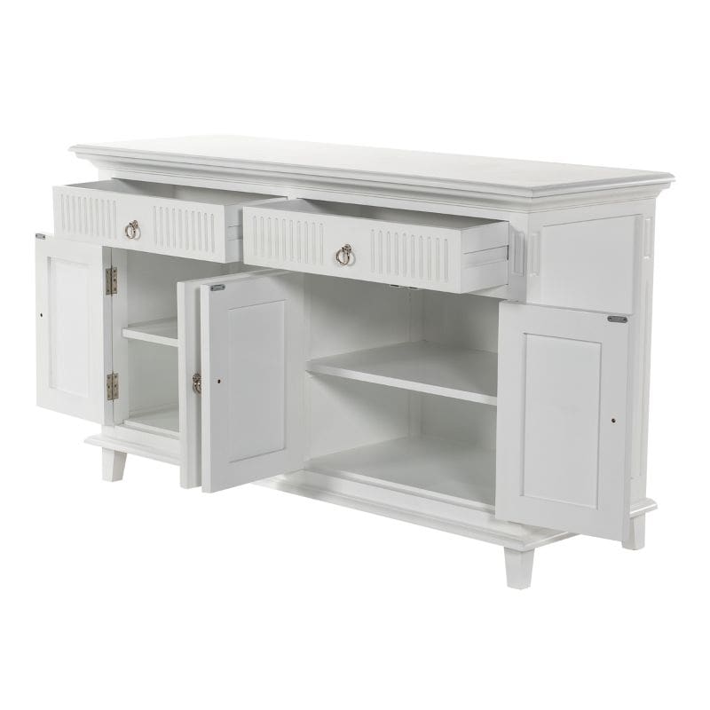 NOVASOLO Skansen Scandinavian White Painted Sideboard with 4 Doors - White Tree Furniture